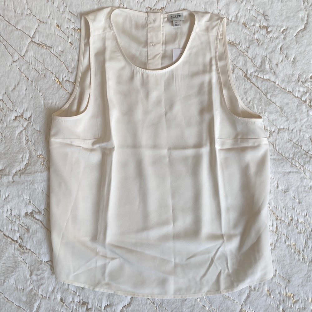NWT J-CREW SLEEVELESS BUTTON BACK TOP XL